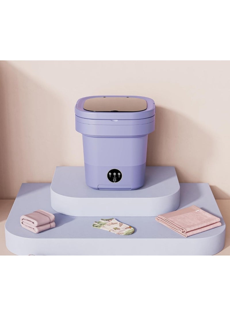 Huitich Portable Foldable Washing Machine 8L Purple  - Image 3
