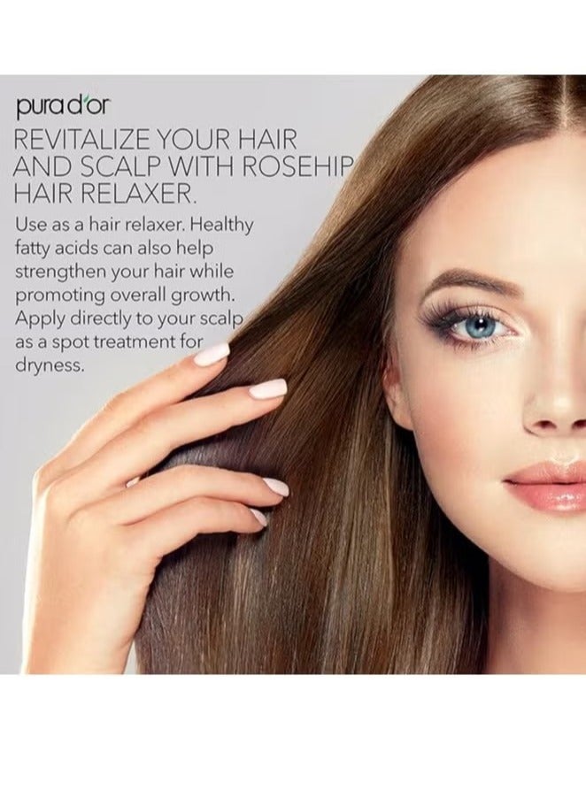 بيورا دور زيت بذور الوردية العضوي (4 أوقية / 118 مل) 100٪ نقي بالضغط البارد وزارة الخارجية الأمريكية معتمدة العضوية ، جميع العلاج الطبيعي المضاد للشيخوخة المرطب للوجه والشعر والجلد والأظافر والرجال والنساء (قد تختلف التعبئة والتغليف) - Image 5