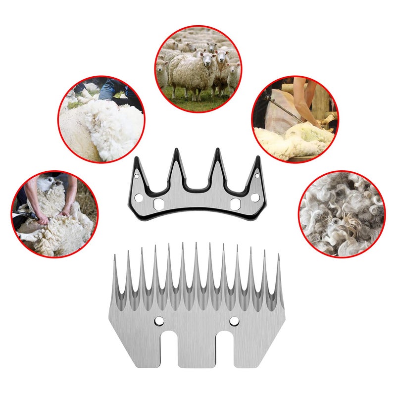 Dragro Sheep Clippers Replacement Blades, Professional Stainless Steel Clipper Blades for Thick Coat Animals - Image 2