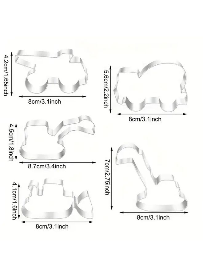 Christmas Engineering Vehicle Cookie Cutter Set For Baking Decorating - Image 3