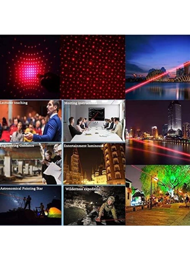 Queens Red Laser Pointer High Power Long Range Strong Laser Light Pointer Pen, Tactical Red Lazer Pointer Presentation Dot Rechargeable for Indoor Teaching,Hiking,Outdoor Interactive Cat Laser Toy USB Charge - Image 5