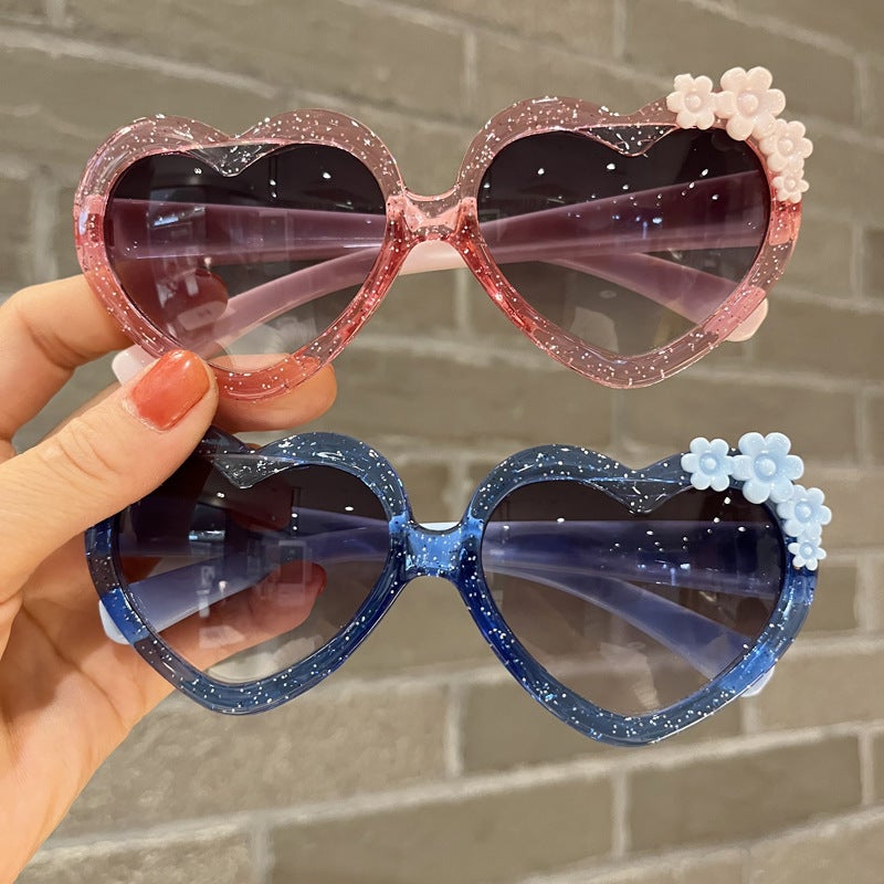 Rain'S New Transparent Children'S Sunglasses, Heart-Shaped Children'S Sunglasses, Flower Fashion Children'S Sunglasses - Image 3