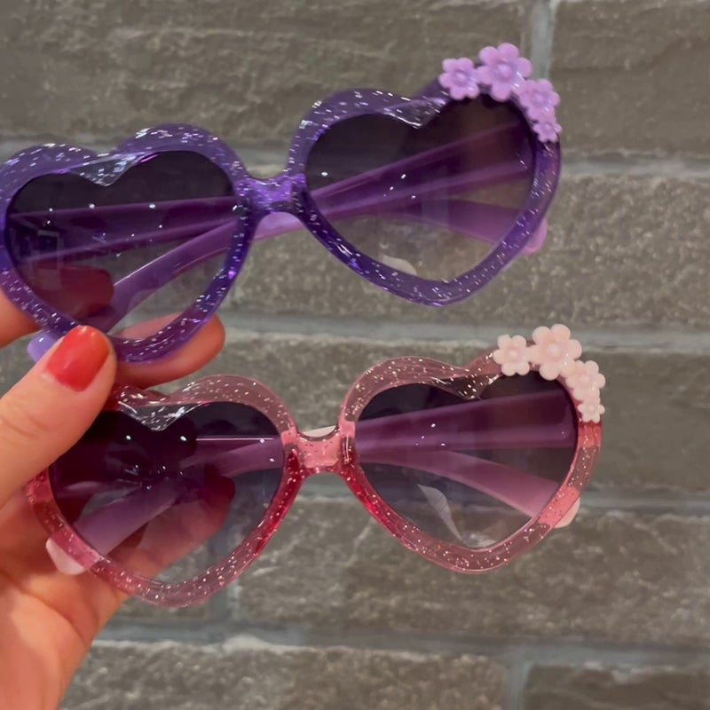 Rain'S New Transparent Children'S Sunglasses, Heart-Shaped Children'S Sunglasses, Flower Fashion Children'S Sunglasses - Image 2