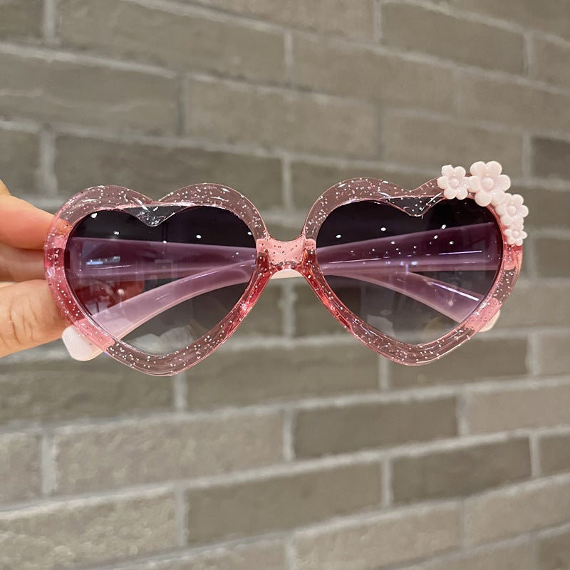 Rain'S New Transparent Children'S Sunglasses, Heart-Shaped Children'S Sunglasses, Flower Fashion Children'S Sunglasses - Image 5
