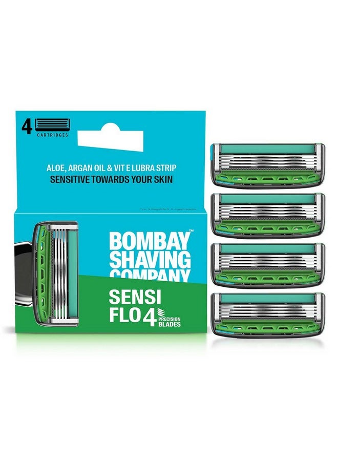 BOMBAY SHAVING COMPANY Bombay Shaving Company Sensiflo 4 Razor Cartridge | 1 count (Pack of 4)  - Image 1