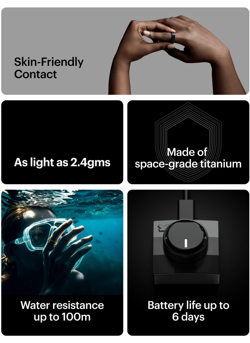 ULTRAHUMAN - Ultrahuman Ring AIR - Advanced sleep-tracking wearable, HRV & Temperature Monitoring,Track workout, movement & recovery, Water resistant, 6 Days Battery Life(Size 9) - Image 1