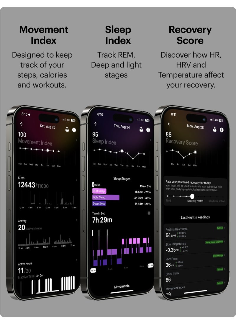 ULTRAHUMAN - Ultrahuman Ring AIR - Advanced sleep-tracking wearable, HRV & Temperature Monitoring,Track workout, movement & recovery, Water resistant, 6 Days Battery Life(Size 9) - Image 1
