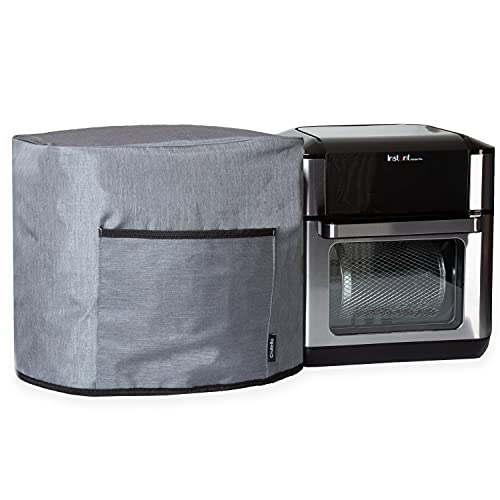 Crutello غطاء قلاية هوائية كروتيلو مع جيوب تخزين لقلاية سعة 10 كوارت - للأجهزة الصغيرة، أغطية غبار للأجهزة الثقيلة، لسطح المطبخ - Image 1