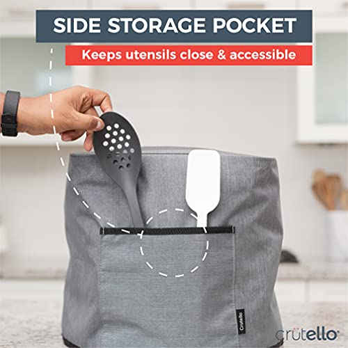 Crutello غطاء قلاية هوائية كروتيلو مع جيوب تخزين لقلاية سعة 10 كوارت - للأجهزة الصغيرة، أغطية غبار للأجهزة الثقيلة، لسطح المطبخ - Image 4