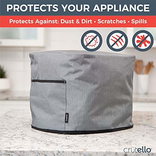 Crutello غطاء قلاية هوائية كروتيلو مع جيوب تخزين لقلاية سعة 10 كوارت - للأجهزة الصغيرة، أغطية غبار للأجهزة الثقيلة، لسطح المطبخ - Image 5