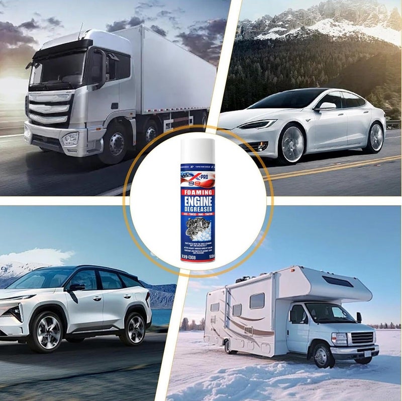 X Pro 99 X-PRO X99-ED08 Foaming Engine Degreaser Spray 500ml, Engine Cleaner Foam for Cars Trucks Vans Tractors & Motorcycles, Removes Dirt Grime Oil Residue, Fast Acting Engine Bay Cleaner for Metal Parts & Workshop Equipment ERPC38223 - Image 5