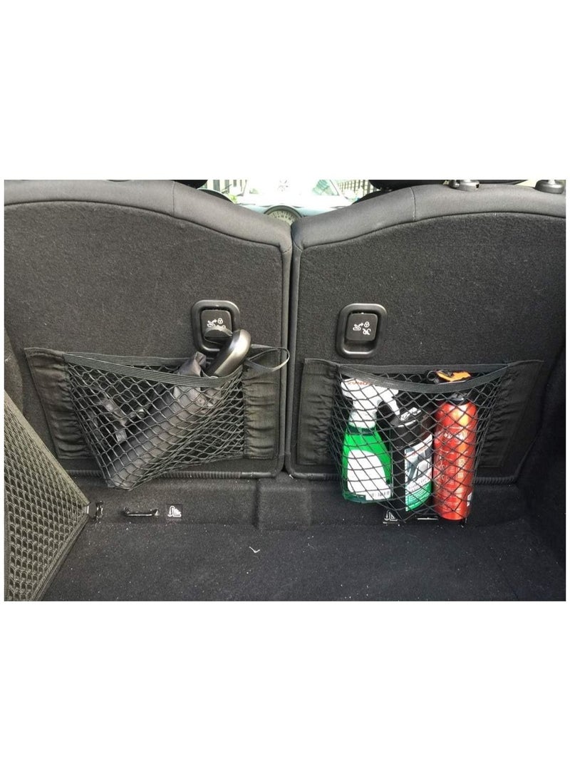 Rubik Car Net Storage Organizer 3in1 Bundle, SUV Trunk Cargo Net Storage Organizer Wall with Two Paste Pockets Fits For All Car SUV Nissan Patrol Armada Pathfinder Kicks Lexus Land Cruiser Prado  - Image 3