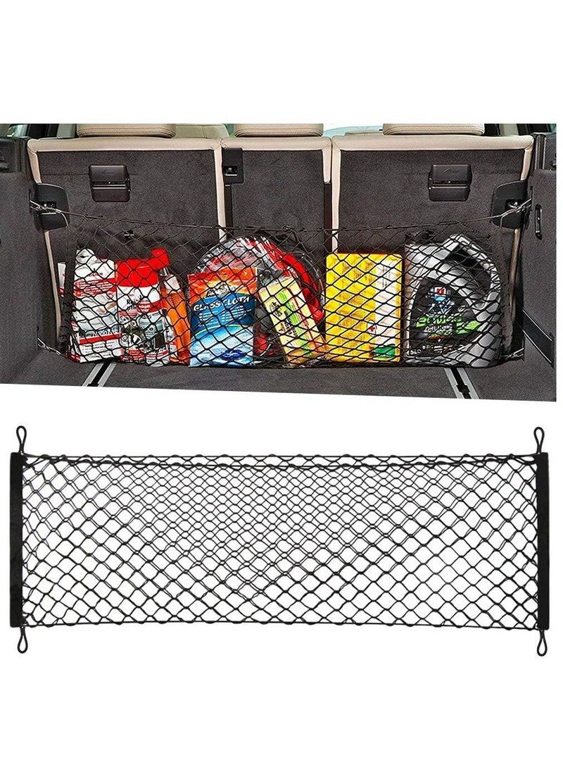 Rubik Car Net Storage Organizer 3in1 Bundle, SUV Trunk Cargo Net Storage Organizer Wall with Two Paste Pockets Fits For All Car SUV Nissan Patrol Armada Pathfinder Kicks Lexus Land Cruiser Prado  - Image 2