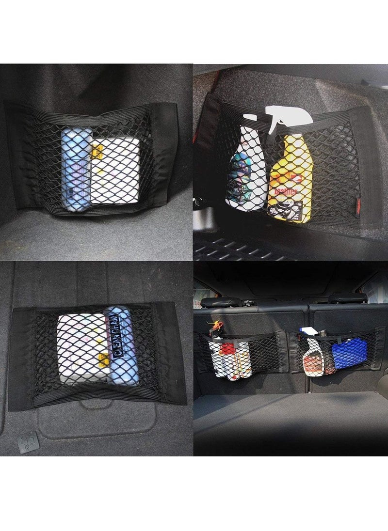 Rubik Car Net Storage Organizer 3in1 Bundle, SUV Trunk Cargo Net Storage Organizer Wall with Two Paste Pockets Fits For All Car SUV Nissan Patrol Armada Pathfinder Kicks Lexus Land Cruiser Prado  - Image 5