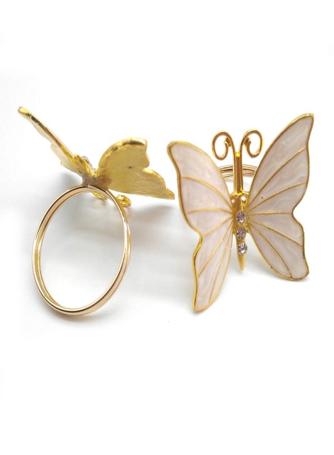 Joyindecor Gold Butterfly Napkin Rings Set of 12 - Golden Metal Animal Insects Napkin Ring Holders for Spring Summer Wedding Party Holiday and Daily Gathering, Elegant Dining Table Decoration (12) - Image 1