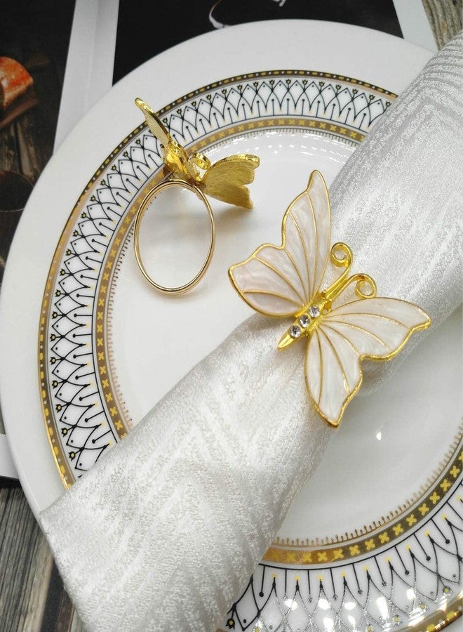 Joyindecor Gold Butterfly Napkin Rings Set of 12 - Golden Metal Animal Insects Napkin Ring Holders for Spring Summer Wedding Party Holiday and Daily Gathering, Elegant Dining Table Decoration (12) - Image 4