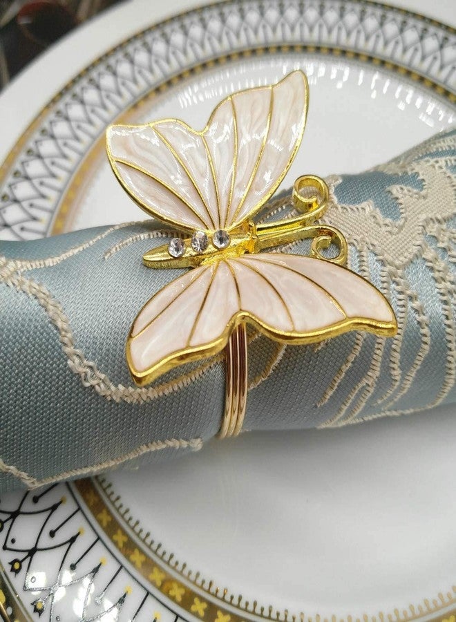 Joyindecor Gold Butterfly Napkin Rings Set of 12 - Golden Metal Animal Insects Napkin Ring Holders for Spring Summer Wedding Party Holiday and Daily Gathering, Elegant Dining Table Decoration (12) - Image 3