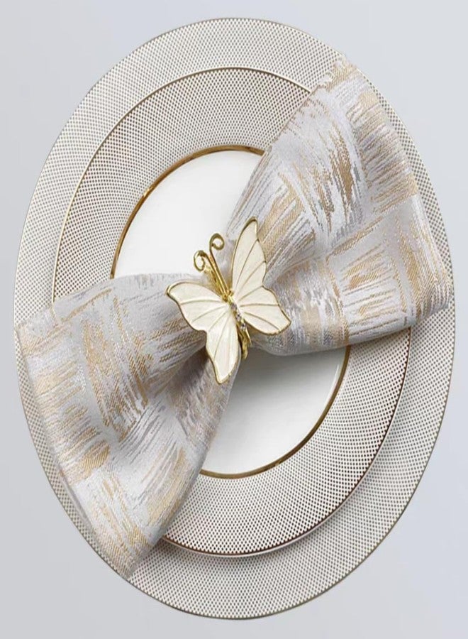 Joyindecor Gold Butterfly Napkin Rings Set of 12 - Golden Metal Animal Insects Napkin Ring Holders for Spring Summer Wedding Party Holiday and Daily Gathering, Elegant Dining Table Decoration (12) - Image 2