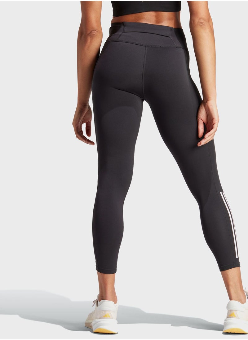 Adidas - 7/8 3 Stripes Daily Run Leggings - Image 1