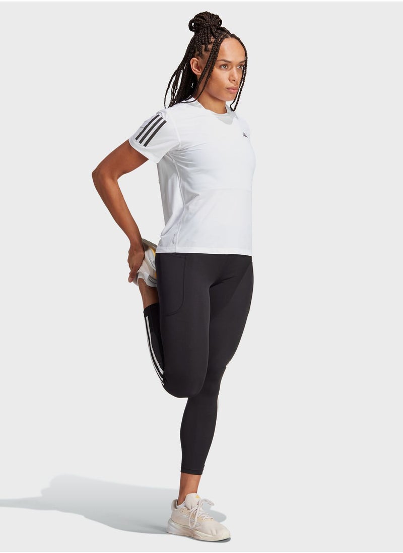 Adidas - 7/8 3 Stripes Daily Run Leggings - Image 1