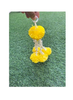 Generic SPHINX Artificial Marigold & Rajnigandha Tassles, Clustered strings, Decorative Latkans,Easy Simple Backdrop Hangings for Decorations (Yellow (4L) Approx 20 cms height, 10)  - Image 2