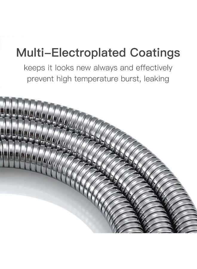 Shower Metal Hose 1.5M, Stainless Steel Flexible Shower Hose , Flexible Durable, Shower Head Hose, Suitable For Bathroom Accessories Shower Tube High Strength Hot And Cold Hose - Image 4