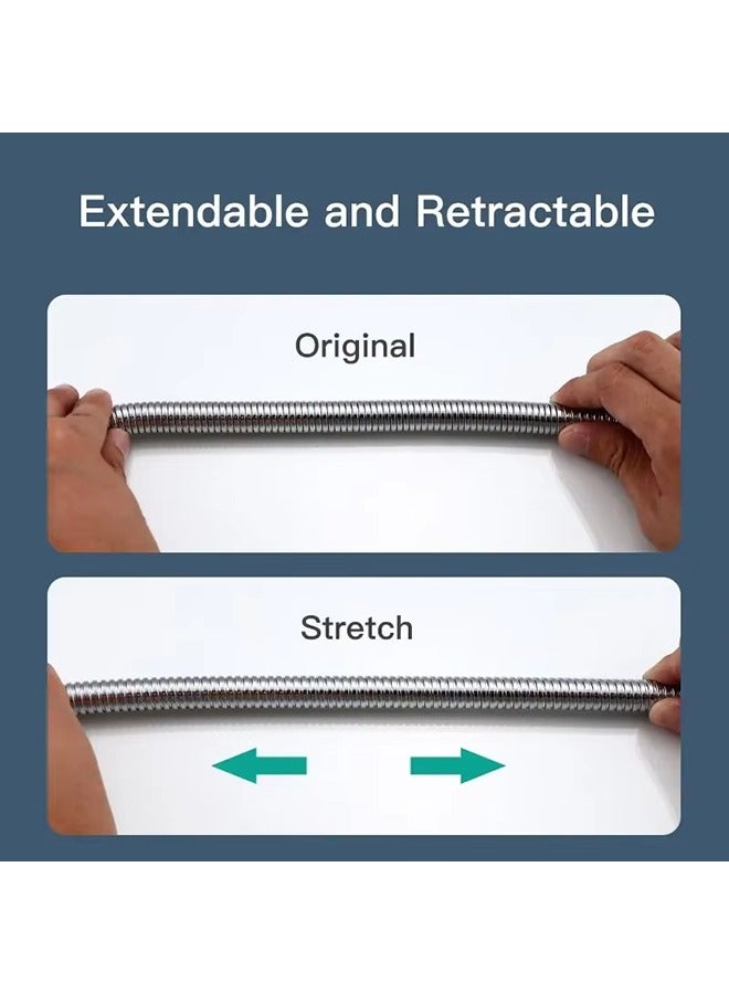 Shower Metal Hose 1.5M, Stainless Steel Flexible Shower Hose , Flexible Durable, Shower Head Hose, Suitable For Bathroom Accessories Shower Tube High Strength Hot And Cold Hose - Image 3