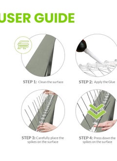 Generic Bird Spikes - Pigeon Spikes - Bird Deterrent Spikes - Stainless Steel - Pigeon & Seagull Defense - Easy Setup - Keeps Birds Under Control - Covers  - Image 4