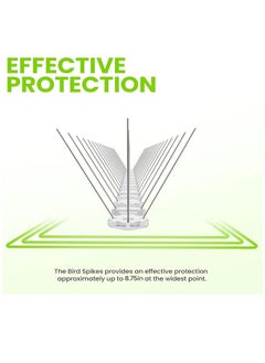 Generic Bird Spikes - Pigeon Spikes - Bird Deterrent Spikes - Stainless Steel - Pigeon & Seagull Defense - Easy Setup - Keeps Birds Under Control - Covers  - Image 2