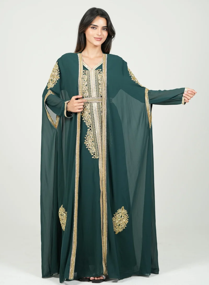 AL BENT AL SHARQIEH embroidered kaftan dress jalabia
