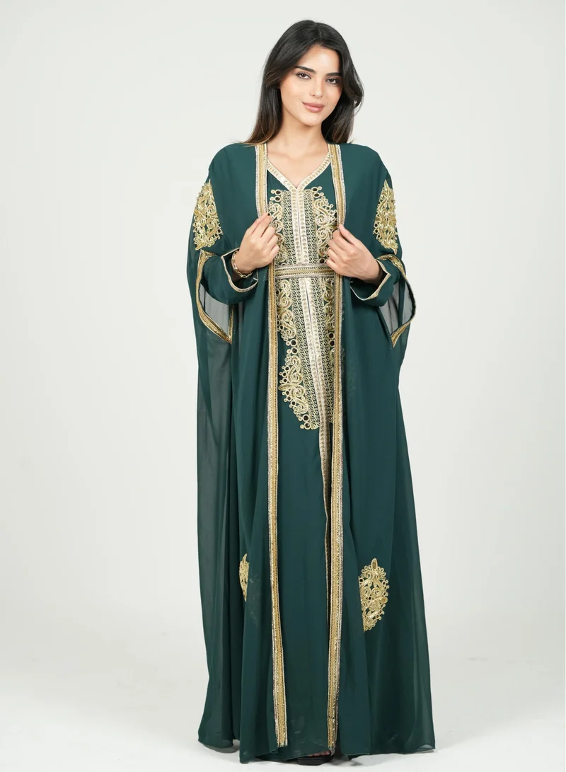 AL BENT AL SHARQIEH embroidered kaftan dress jalabia
