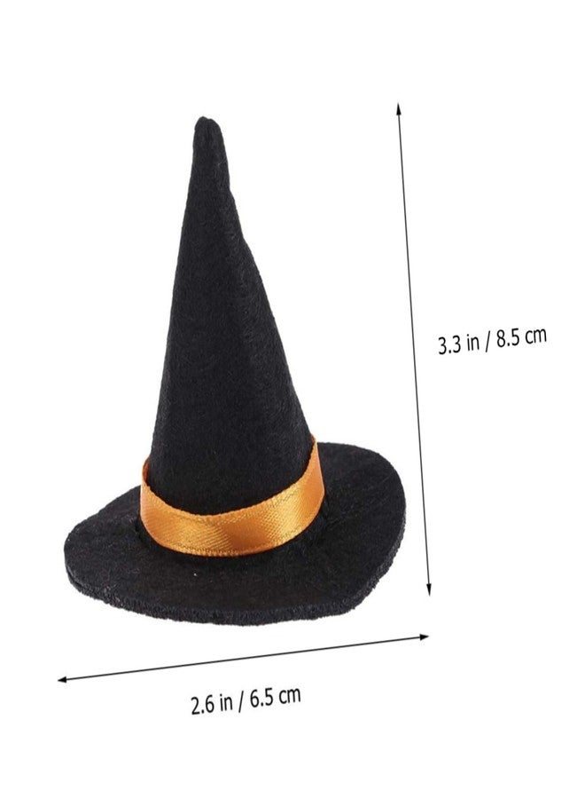 جارنيك قبعات ساحرة صغيرة من جارنيك، 10 قطع، للحرف اليدوية، قبعة ساحرة صغيرة للهالوين، قبعة ساحرة معلقة كبيرة، زجاجة نبيذ لتزيين حفلات الهالوين التنكرية - Image 4