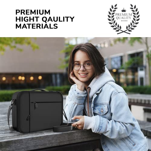 DEHITE Bible Case for Men and Women – Bible Bag – Black Large Size – Fits Book 10.1 x 7.1 x 1.9 in – Pen Slots – Zippered Pocket – Shoulder Strap – Premium Fabric – Church Christian Gift - Image 5
