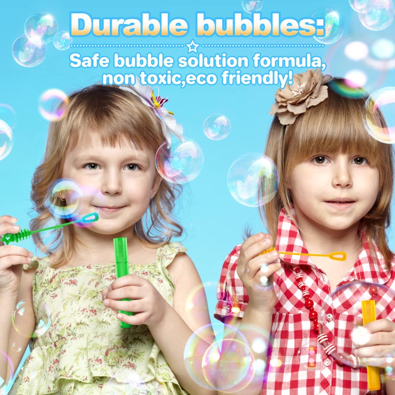Letapapa Bubble Wand, 200 Pcs Mini Bubble Wands Bulk in 10 Colors, Bubble Party Favors for Kids, Summer Toys, Indoor Outdoor Activity, Themed Birthday, Wedding, for Girls & Boys - Image 4