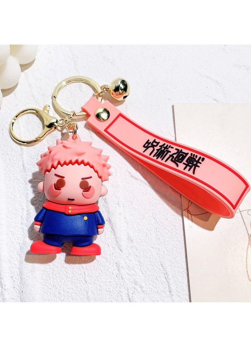 Magicos Anime Jujutsu Kaisen Keychain,Cosplay Itadori Yuji Metal Keychain Best Anime Fans Gift.