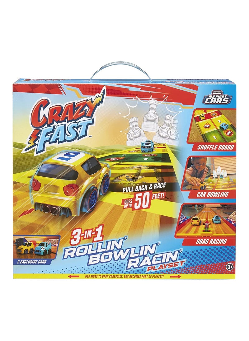 little tikes Little Tikes My First Cars, Crazy Fast 3-in-1 Rollin’ Bowlin’ Racin’ Playset  - Image 5