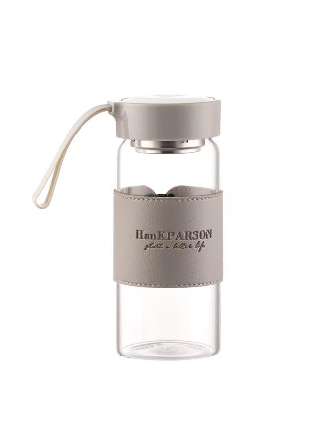 Beauenty Internet Celebrous Strictly Selected High Borosilicate Glass Cup Transparent Simple Water Cup With Cup Cover Anti-scalding Portable Handled Cup