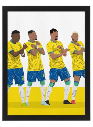 Brazil Football Team "Selecao" - Lucas Paqueta, Raphinha, Vinicius Jr, Neymar Poster with Frame 50x40cm - pzsku/ZC8F57DDE7FAC4FB0706EZ/45/_/1687584019/050fd477-6241-4937-9200-da5f1f55e4a9