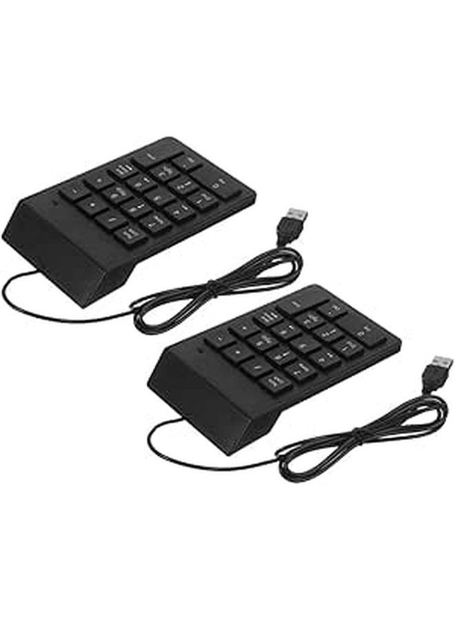 2Pcs USB Numeric Keypad Portable Compact Financial Accounting Keyboard For Laptop PC Notebook - Image 1