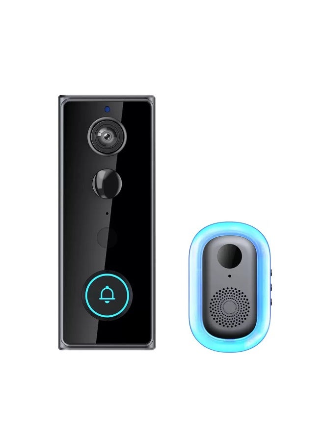 جرس الباب الذكي المقاوم للماء (IP65) مع تنبيهات عبر تطبيق الهاتف، اتصال مرئي لاسلكي، ودعم التخزين السحابي 