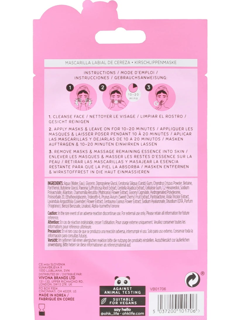 OH K! 25G LIP MASK CHERRY GEL 05/26 2.5gm/0.09oz.e - Image 2