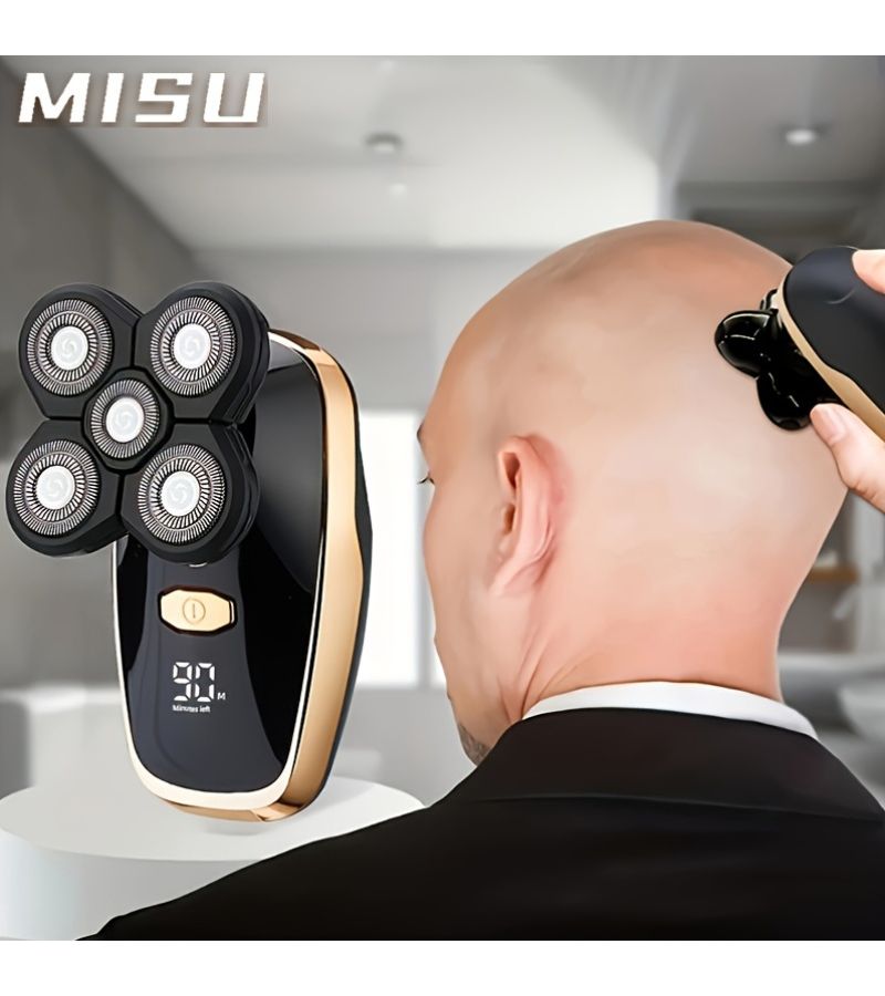 Golden Rechargeable Electric Razor For Men With LED Screen Perfect Grooming Set Gift - Image 2
