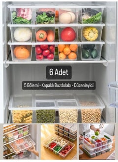 6 Pieces Luna Covered 5 Compartment Refrigerator Organizer Vegetable Rack - Meat Fish Vegetable Organizer Picnic - pzsku/ZC8F5C66B2E8DF186B864Z/45/_/1729214583/5602a06e-04c8-47c1-a9bb-5376851e867e