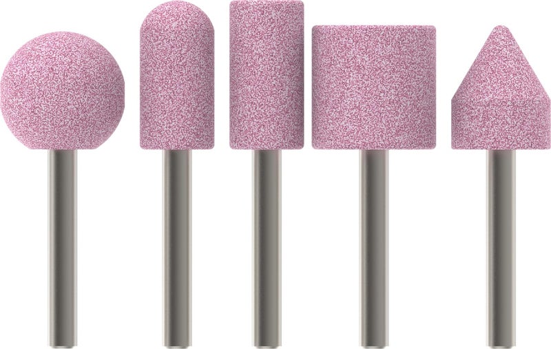 Bosch Professional Grinding Stone Set, Suitable For Straight Grinders And Drills, 6mm Shank, 60 Grit, Pack Of 5 Pcs - Image 1