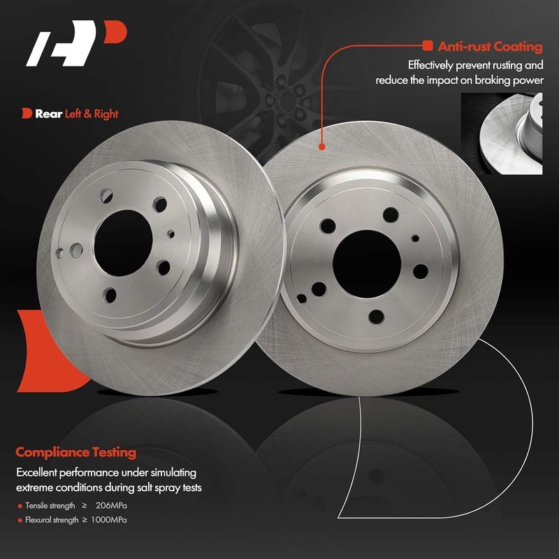 A-Premium Rear Solid Disc Brake Rotors for Volvo - Image 2