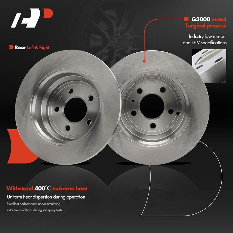 A-Premium Rear Solid Disc Brake Rotors for Volvo - Image 3