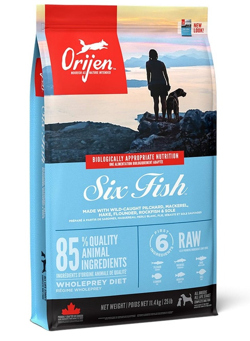 Orijen Six Fish Dog Dry Food 11.4 kg - Image 1