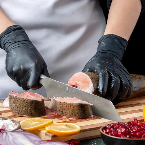 TUO Kiritsuke Chef Knife, 8.5 inch Asian Kitchen Knife for Cutting Fish & Meat, High Carbon German Steel Japanese Blade-Type with Ergonomic Handle - Image 2