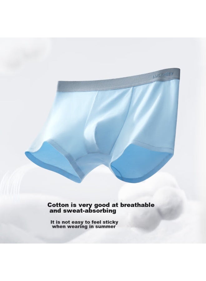 LUCKMEEY Xingmian 7a Antibacterial Underwear New Xinjiang Cotton Breathable Boxer Briefs, Comfortable Men's Shorts, 3 Pairs - Image 1