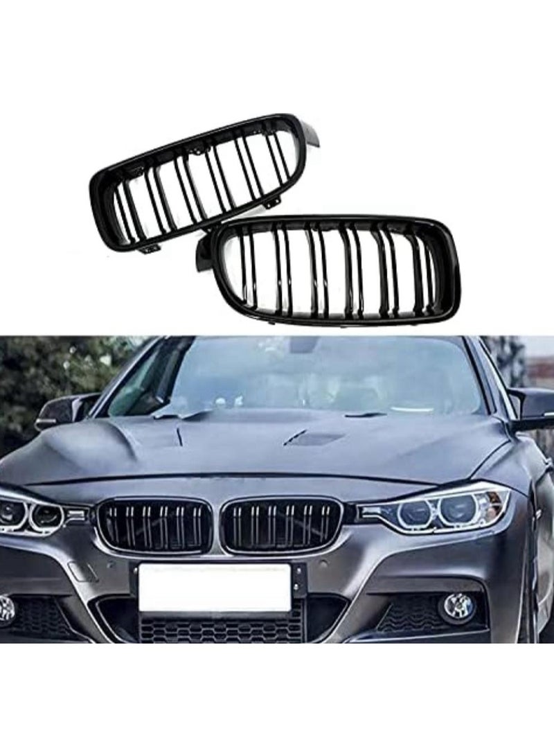 بي إم دبليو شبكة أمامية لسيارة BMW F30، لون أسود لامع - Image 1